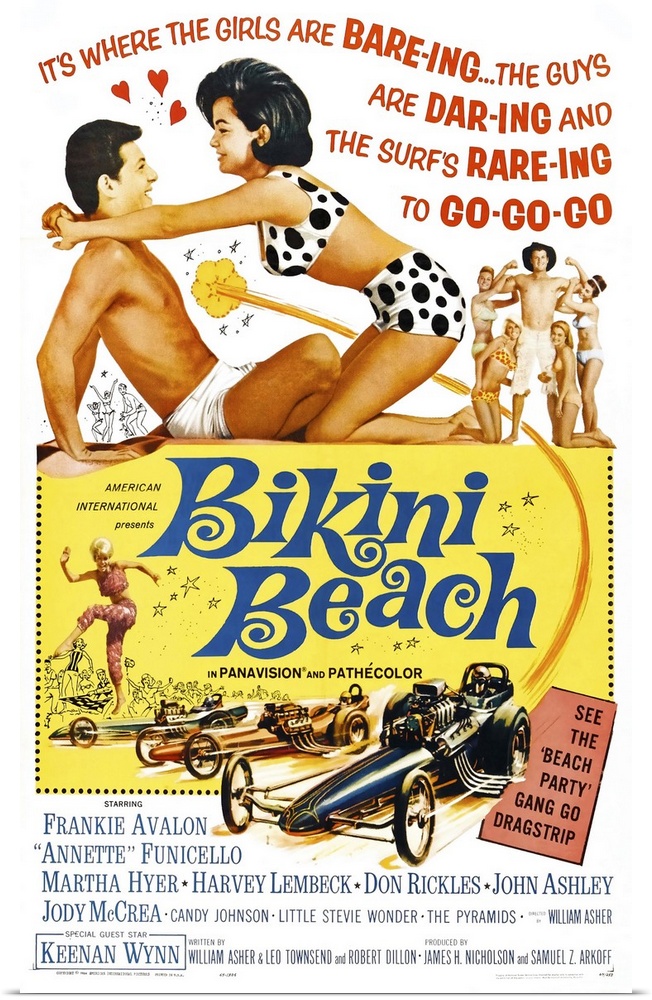 Surfing teenagers of the Beach Party series follow up Muscle Beach Party with a third fling at the beach and welcome a vis...