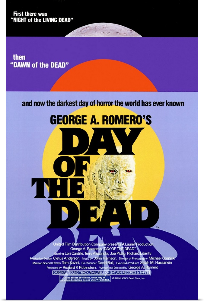 The third in Romero's trilogy of films about flesh-eating zombies taking over the world. Romero hasn't thought up anything...