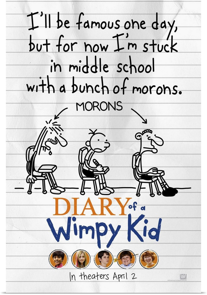 Based on the best-selling illustrated novel Diary of a Wimpy Kid by Jeff Kinney, the film chronicles the adventures of wis...
