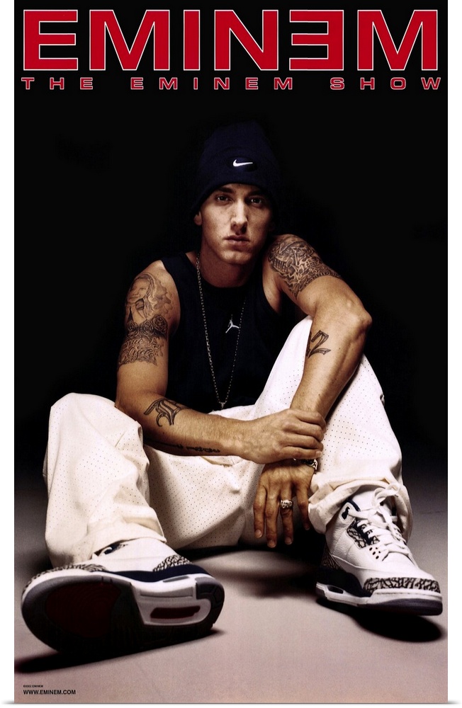 Concert poster for rapper Marshall Mather, also known as Slim Shady.  He is an American rapper, record producer, songwrite...