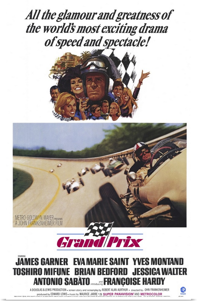 A big-budget look at the world of Grand Prix auto racing, as four top competitors circle the world's most famous racing ci...