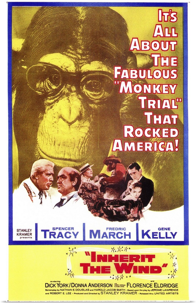 Powerful courtroom drama, based on the Broadway play, is actually a fictionalized version of the infamous Scopes Monkey Tr...
