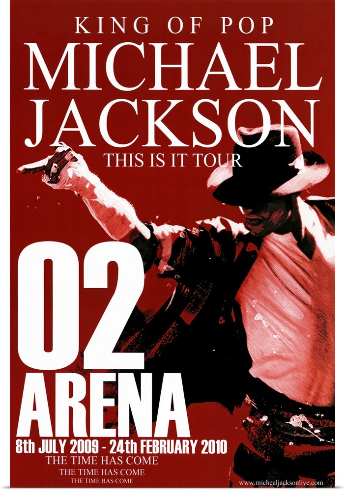 A movie poster for the documentary Michael Jackson This is It Tour, a compilation of interviews, rehearsals and backstage ...