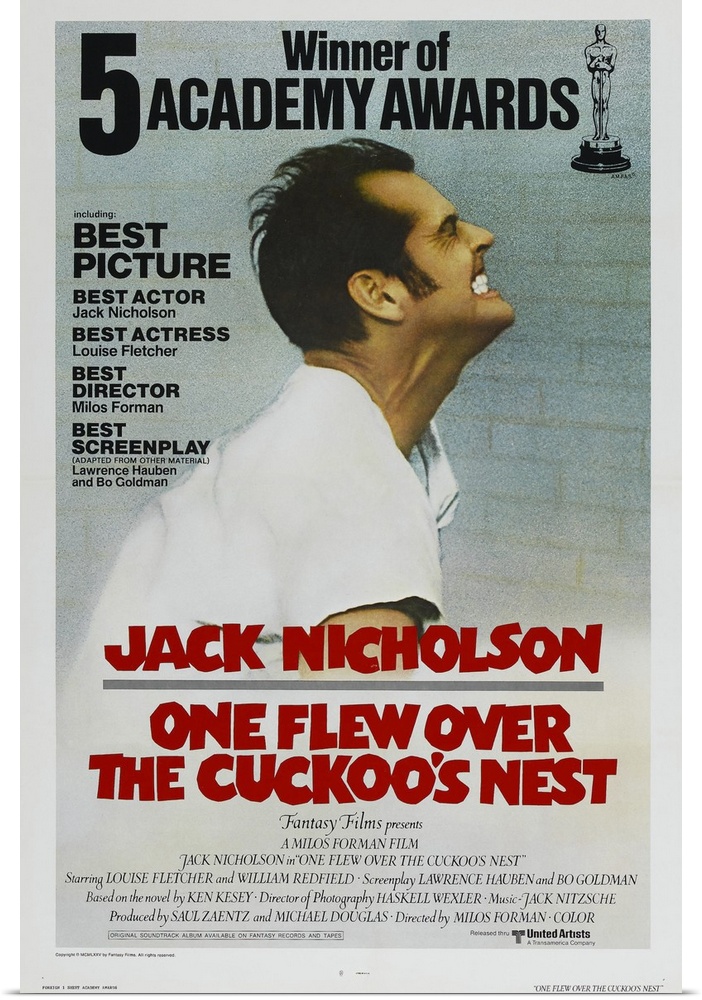 Touching, hilarious, dramatic, and completely effective adaptation of Ken Kesey's novel. Nicholson is two-bit crook Randle...