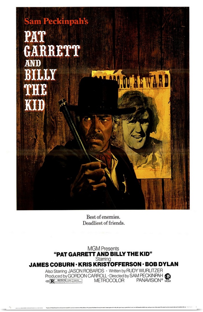 Coburn is Garrett, one-time partner of Billy the Kid (Kristofferson), turned sheriff. He tracks down and eventually kills ...