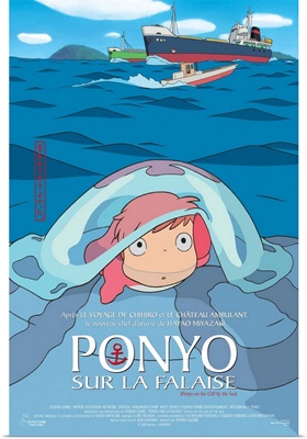 Ponyo on the Cliff - Movie Poster - French