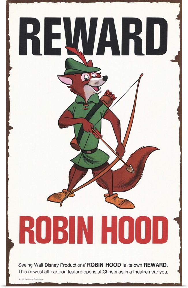 This time the Sherwood Forest crew are portrayed by appropiate cartoon animals, hence, Robin is a fox, Little John a bear,...