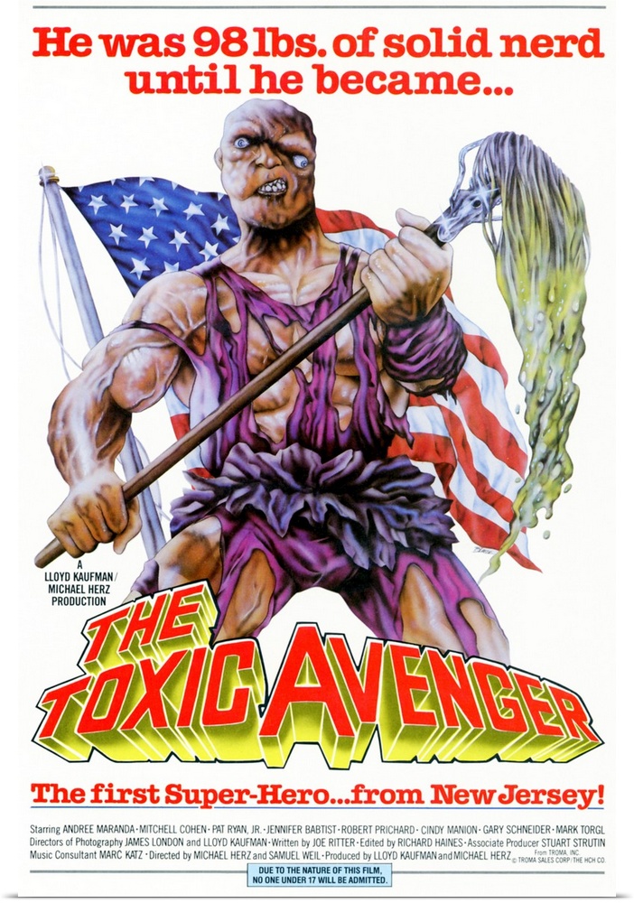 Tongue-in-cheek, cult fave has 98-pound weakling Melvin (Torgl) fall into barrel of toxic waste to emerge as Toxie (Cohen)...