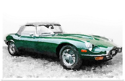1961 Jaguar E-Type Watercolor