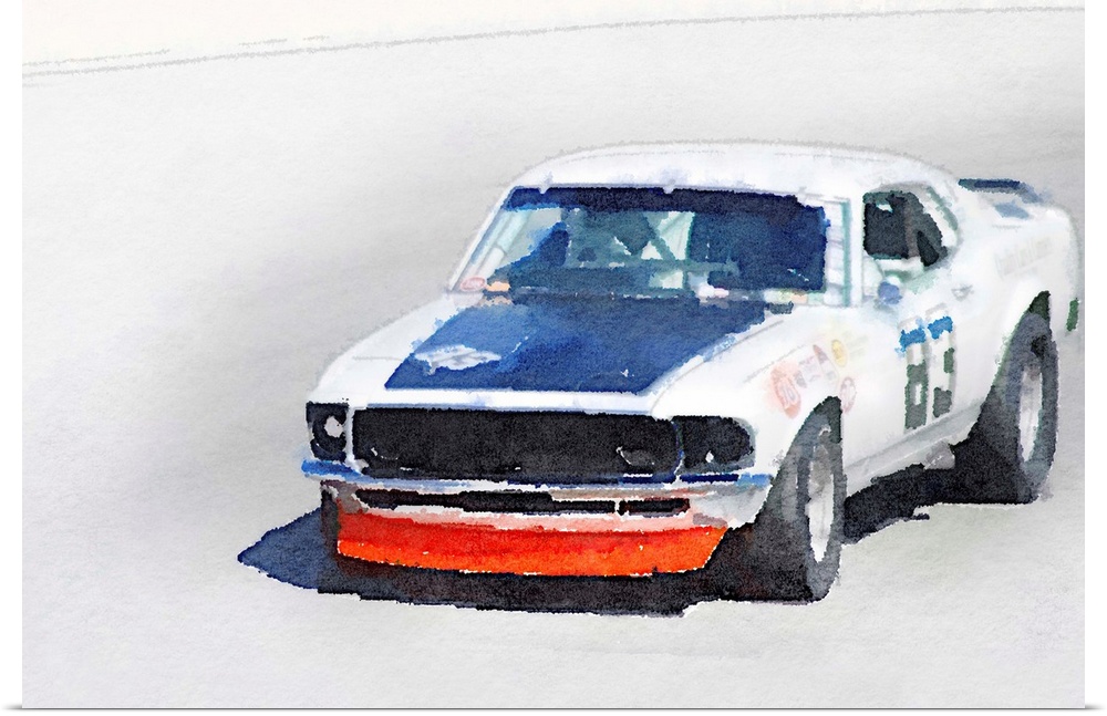 1971 Ford Mustang Watercolor