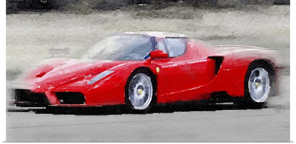 2002 Ferrari Enzo Watercolor