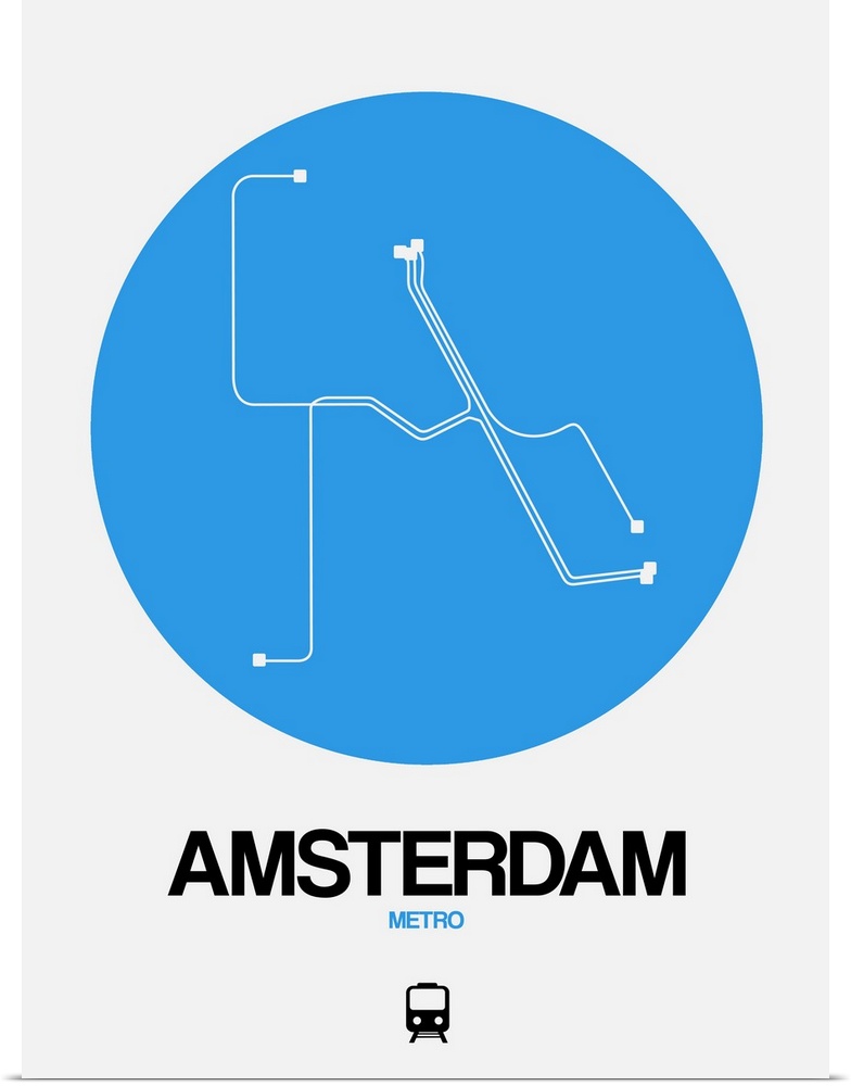 Amsterdam Blue Subway Map