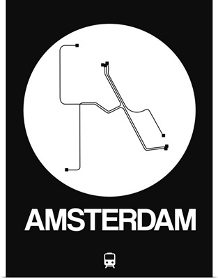 Amsterdam White Subway Map