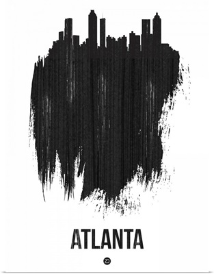 Atlanta Skyline Brush Stroke Black