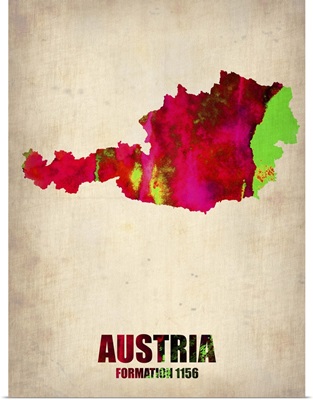 Austria Watercolor Map