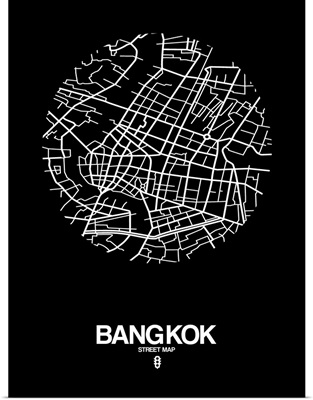 Bangkok Street Map Black