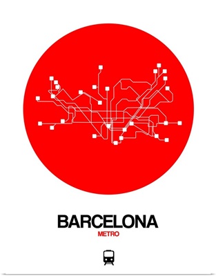 Barcelona Red Subway Map