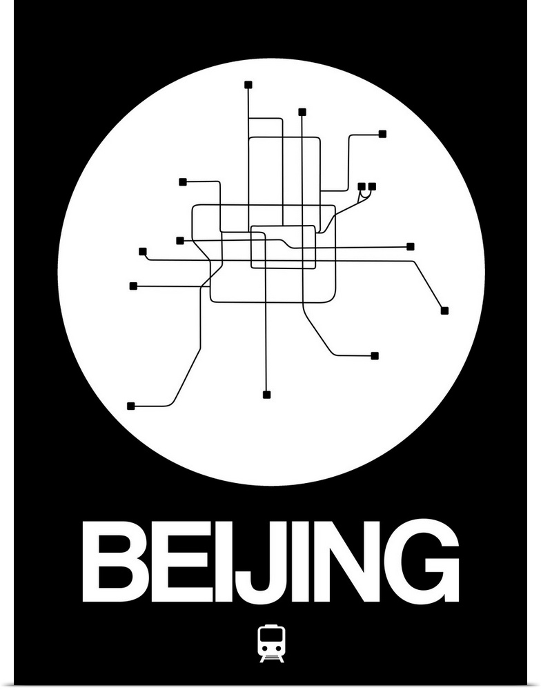 Beijing White Subway Map