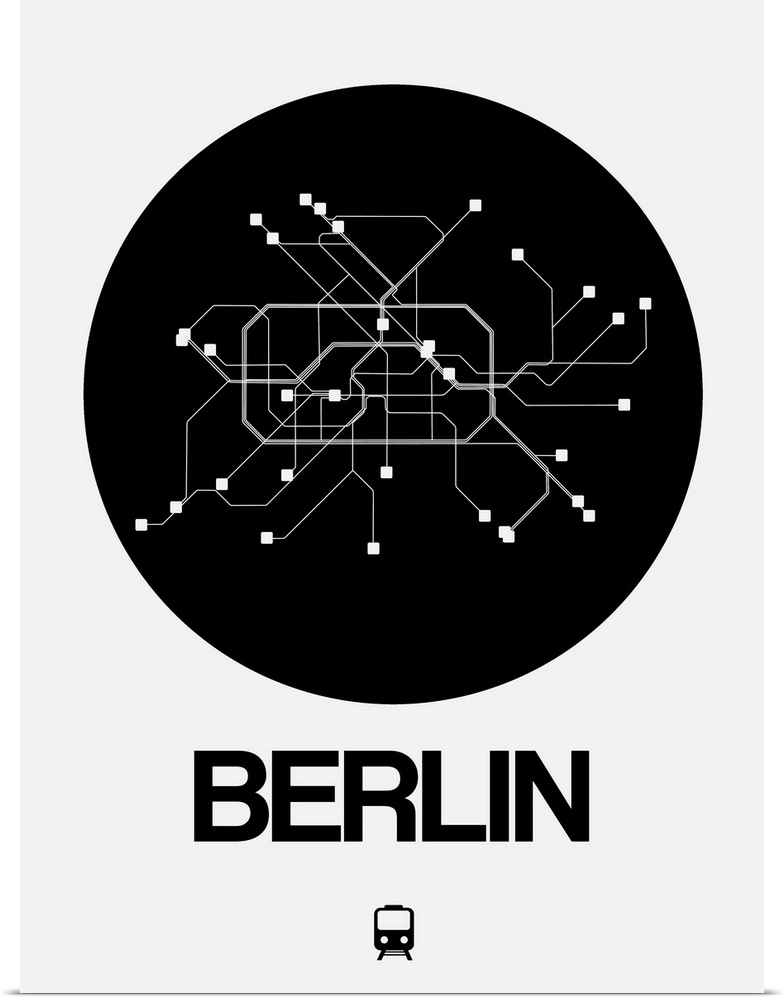 Berlin Black Subway Map