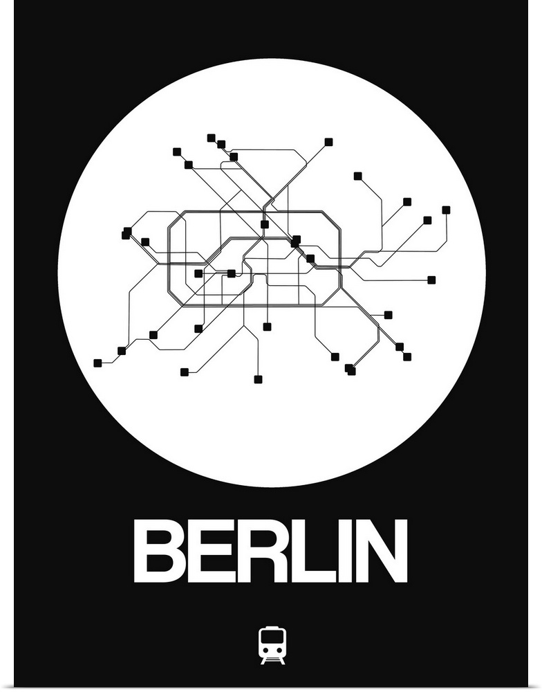 Berlin White Subway Map