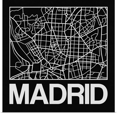 Black Map of Madrid