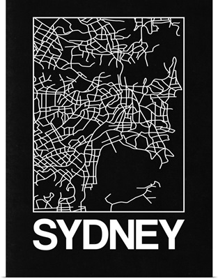 Black Map of Sydney