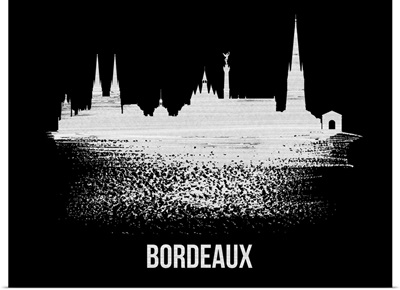 Bordeaux Skyline Brush Stroke White