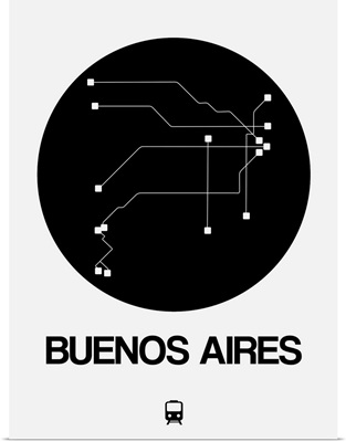 Buenos Aires Black Subway Map