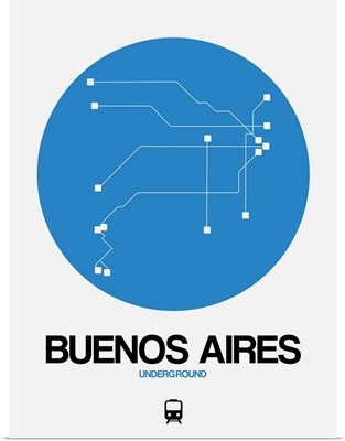 Buenos Aires Blue Subway Map
