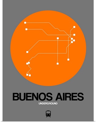 Buenos Aires Orange Subway Map