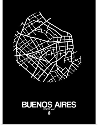 Buenos Aires Street Map Black