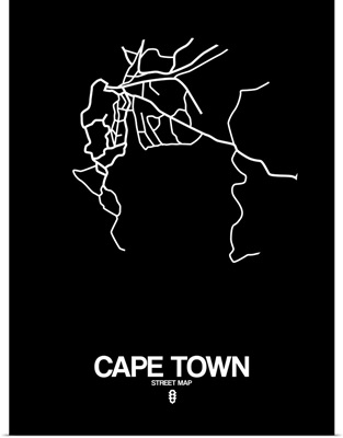 Cape Town Street Map Black