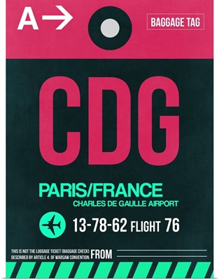 CDG Paris Luggage Tag I