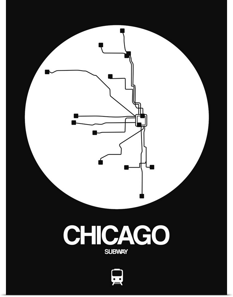 Chicago White Subway Map
