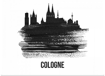 Cologne Skyline Brush Stroke Black II
