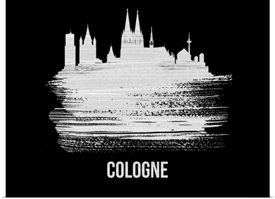 Cologne Skyline Brush Stroke White