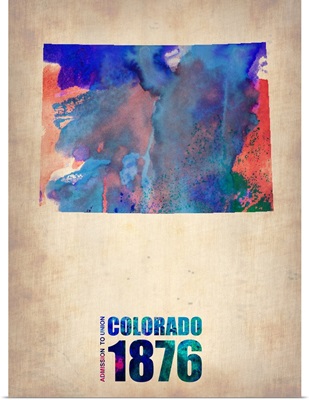 Colorado Watercolor Map