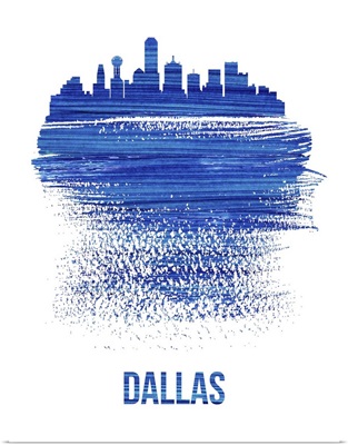 Dallas Brush Stroke Skyline Blue