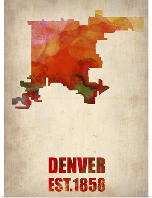 Denver Watercolor Map