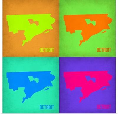 Detroit Pop Art Map I