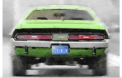 Dodge Challenger Rear Watercolor