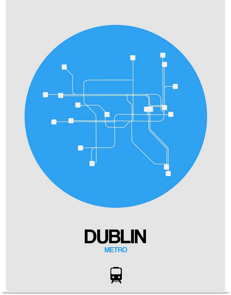 Dublin Blue Subway Map