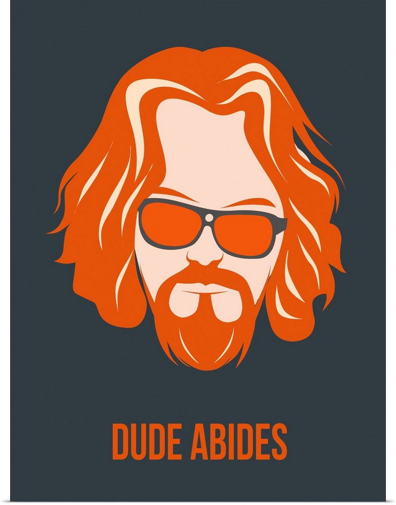 Dude Abides Orange Poster