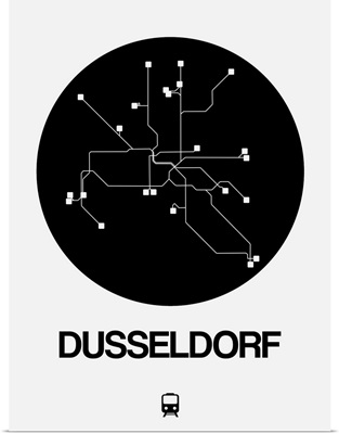 Dusseldorf Black Subway Map