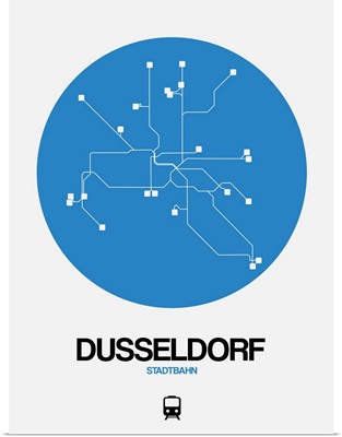 Dusseldorf Blue Subway Map