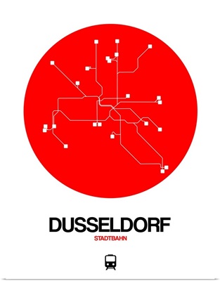 Dusseldorf Red Subway Map