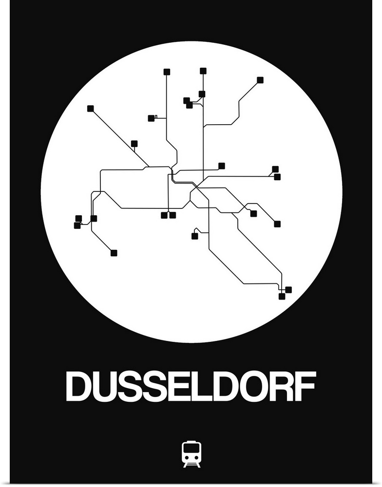 Dusseldorf White Subway Map