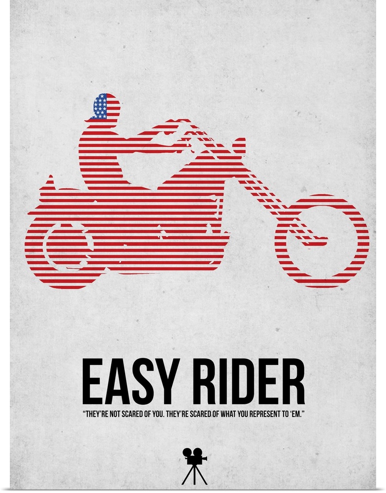 Contemporary minimalist movie poster artwork of Easy Rider.