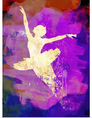 Flying Ballerina Watercolor II