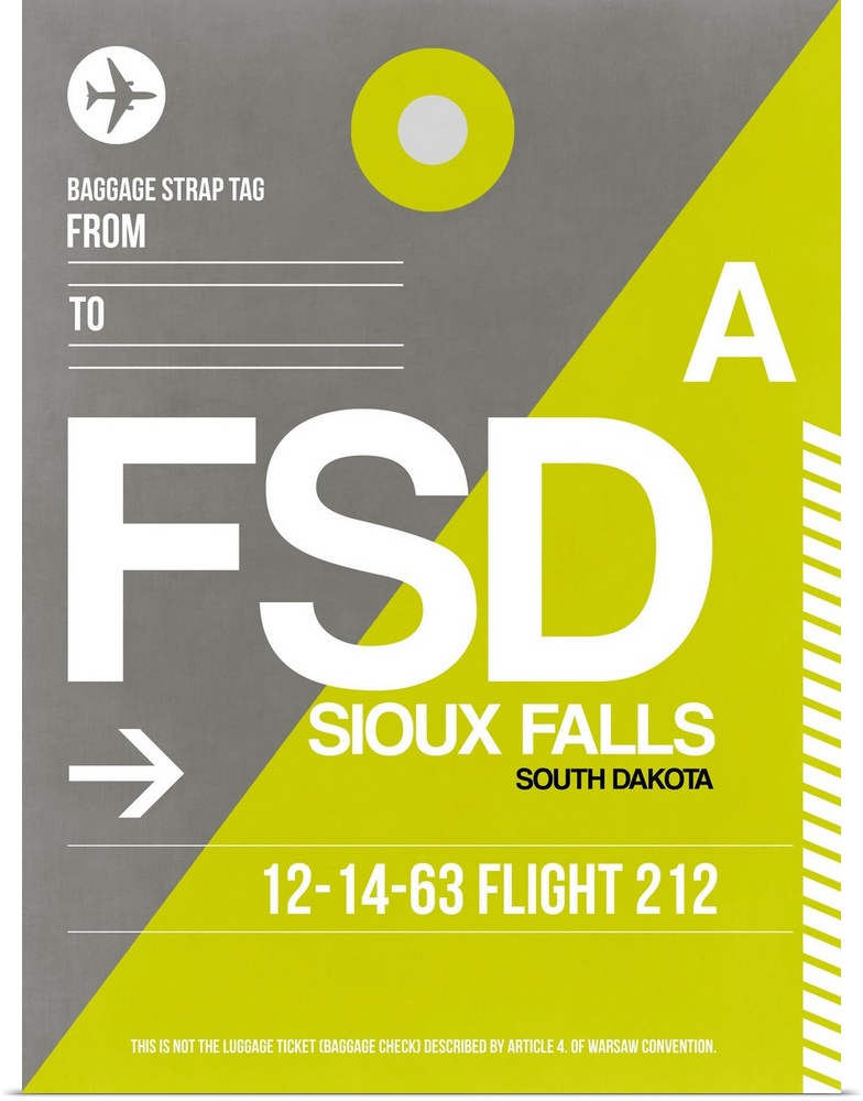 FSD Sioux Falls Luggage Tag II